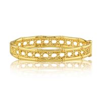 Capucine de Wulf Veranda Caning Hinged Bangle - Gold