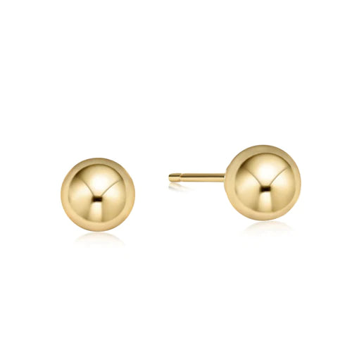 enewton Classic Earrings Gold 8mm Ball Studs