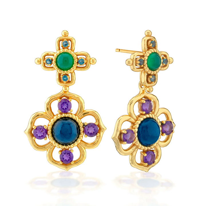Capucine de Wulf Contessa Drop Convertible Earrings, Multi