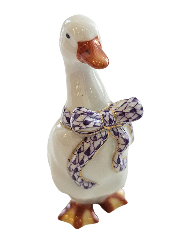 Herend Standing Duck, Lavender