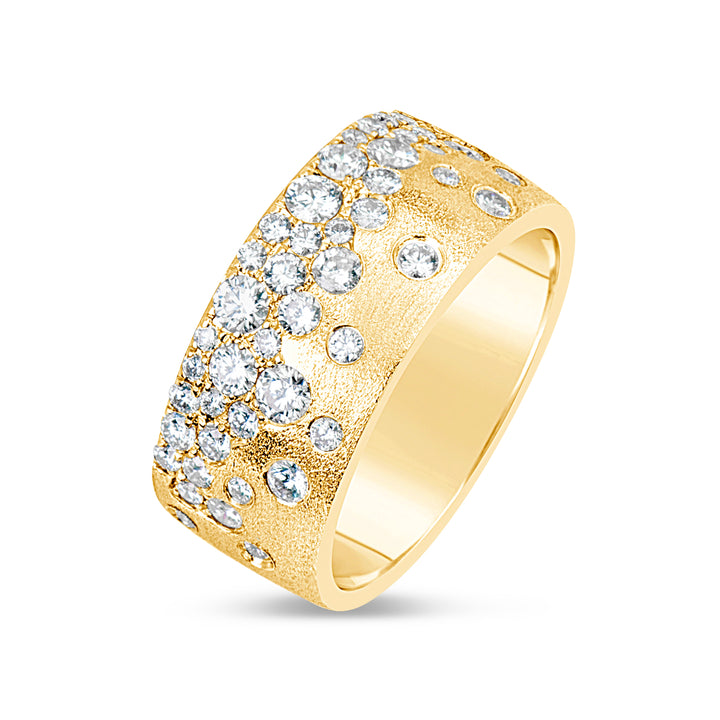Confetti Diamond Cigar Band Ring