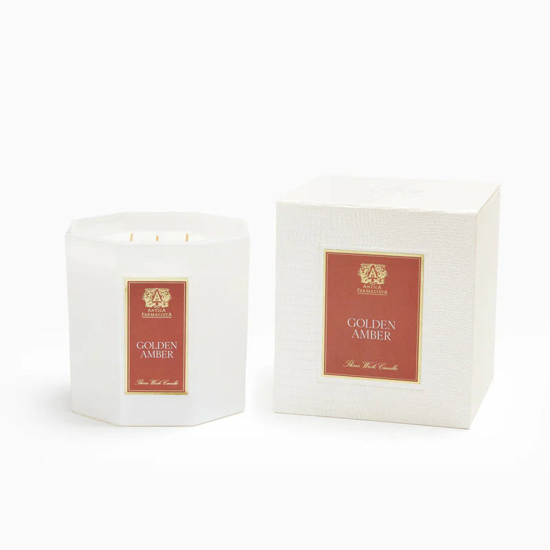 Antica Farmacista 3 Wick Golden Amber Candle