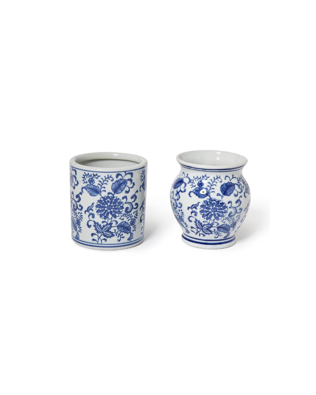 Chinoiserie Hand-Painted Blue and White 4" Planter