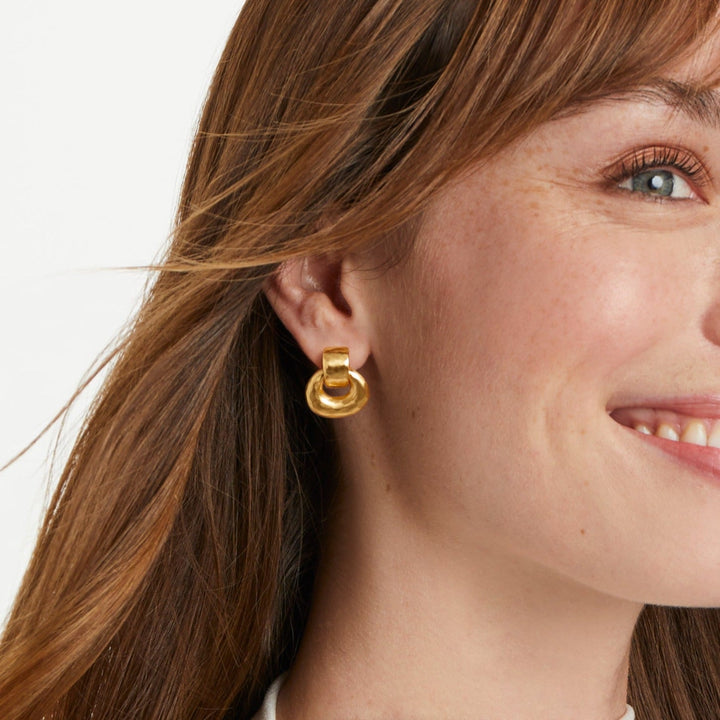 Julie Vos Avalon Demi Doorknocker Earring,Gold