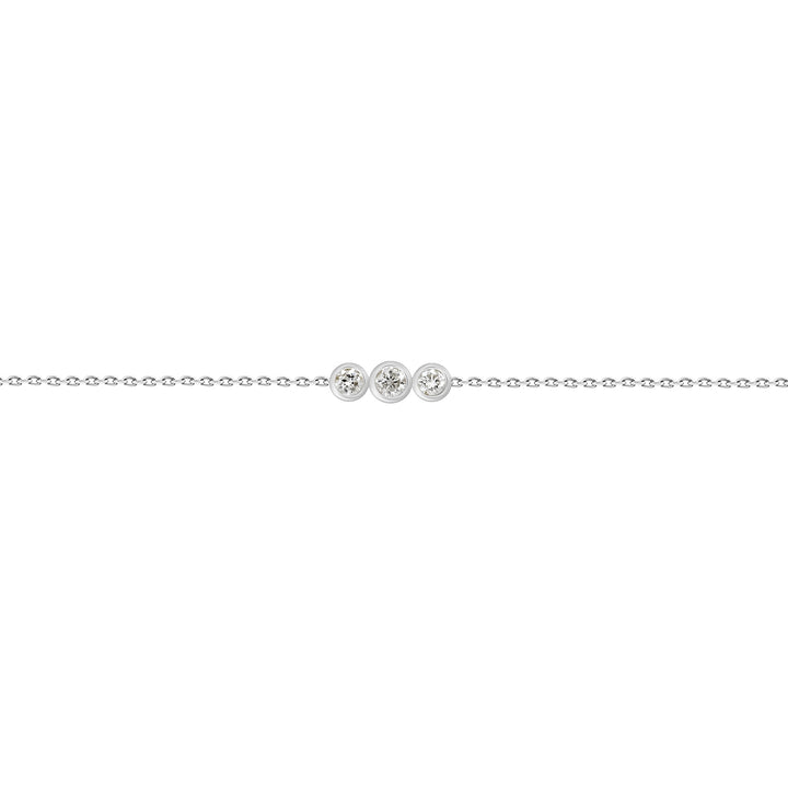 K18YG 3 Stud Diamond Bracelet