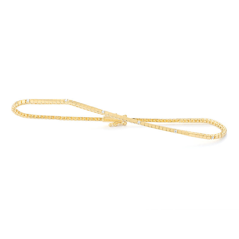 14K Diamond Tennis Bracelet 0.10 ctw