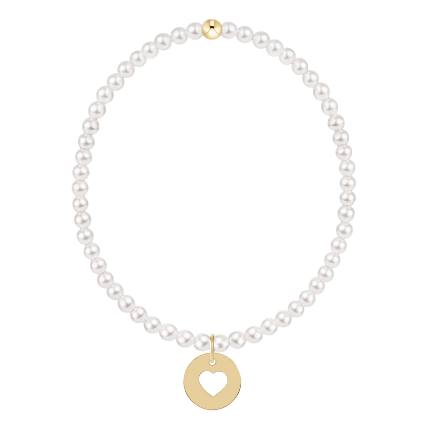 Enewton Classic Pearl 3mm Bracelet - Love Gold Disc