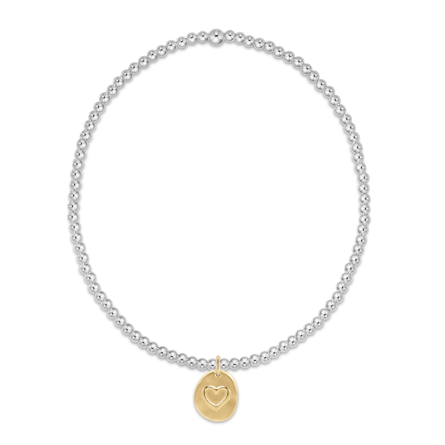 Enewton Classic Mixed Metal 2mm Bracelet - Inspire Love Small Gold Disc