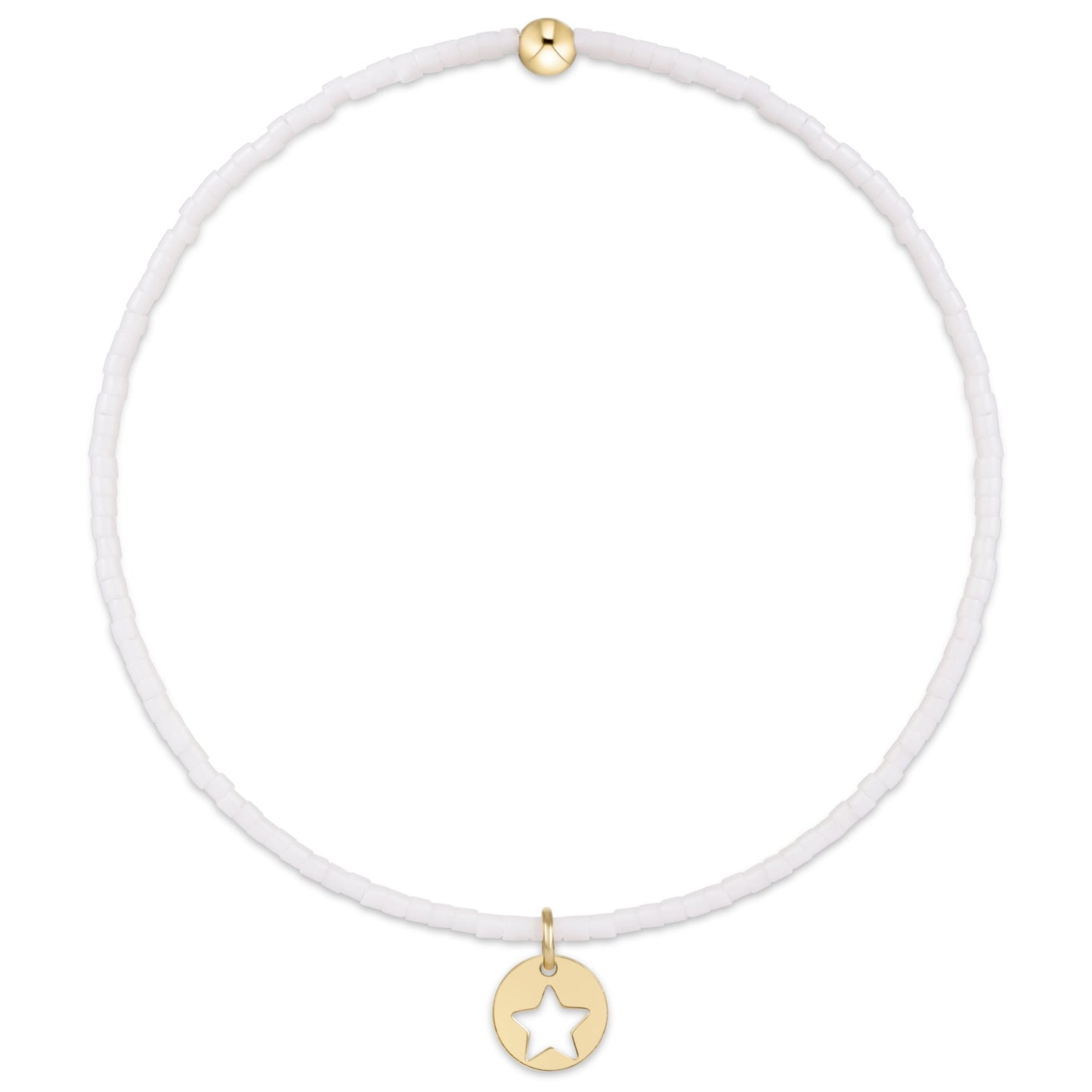 Enewton Hope Classic Bracelet - White - Star Small Gold Disc