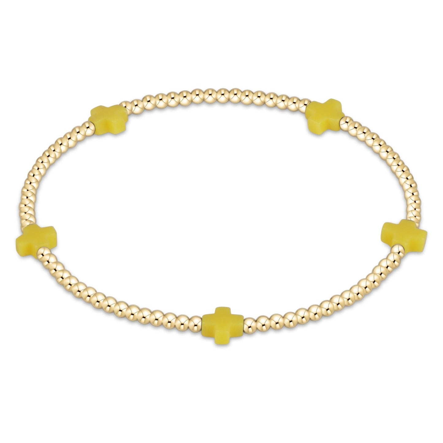 Enewton Signature Cross Small 2mm Gold Bracelet