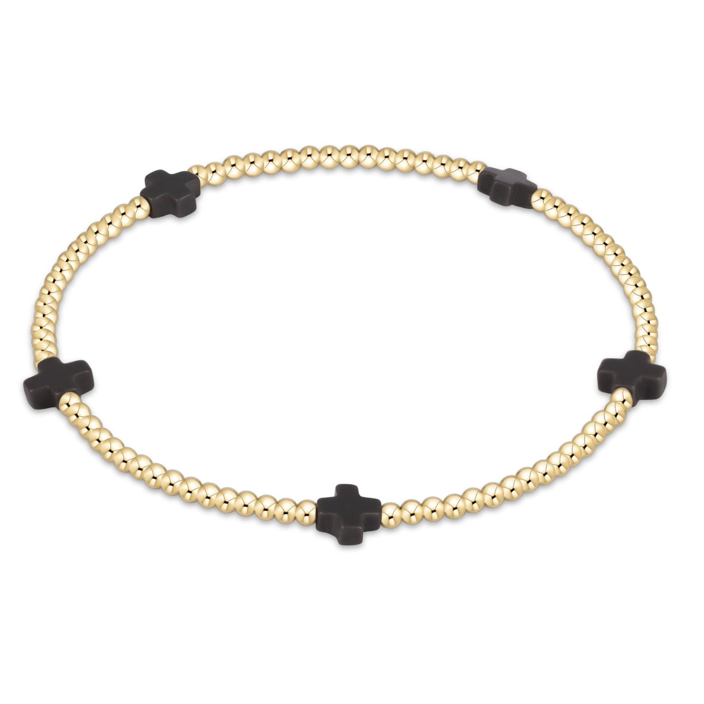 Enewton Signature Cross Small 2mm Gold Bracelet