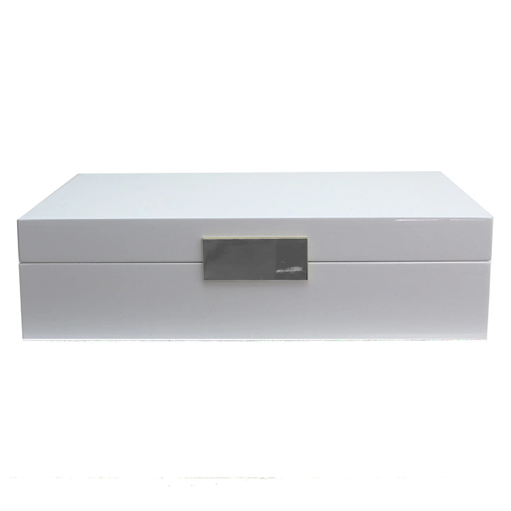 Addison Ross Large White Jewellery Box With Gold