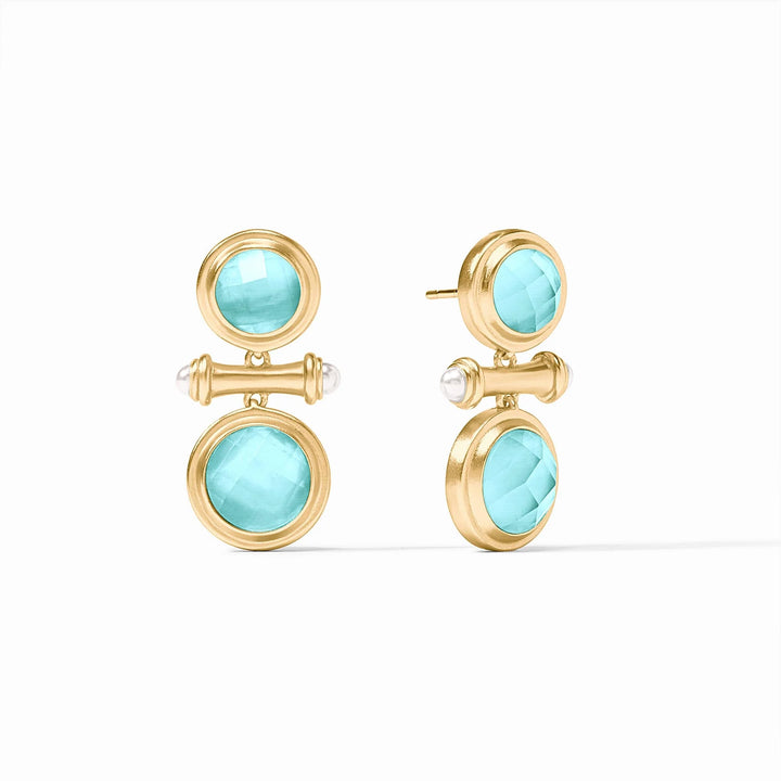 Julie Vos Bamboo Midi Earring, Bahamian Blue