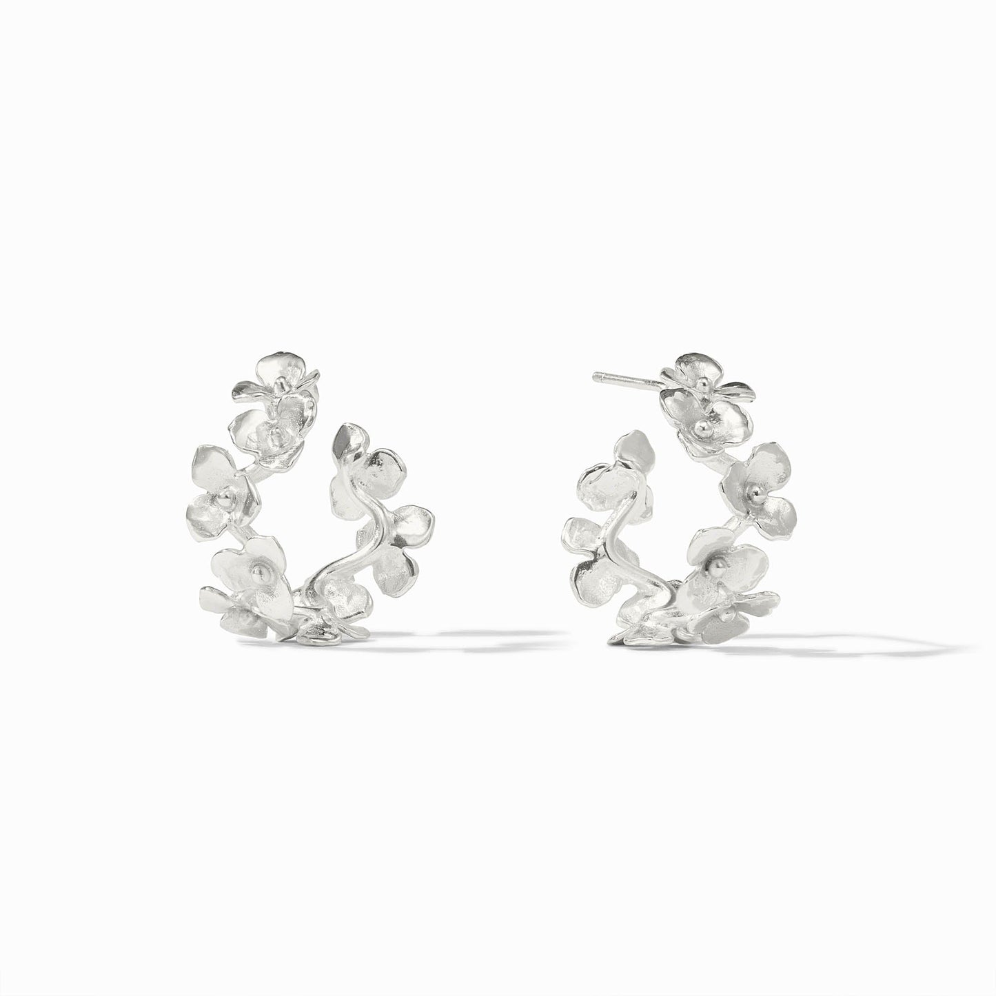 Julie Vos Bloom Hoop Earring - Silver