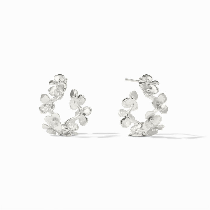 Julie Vos Bloom Hoop Earring - Silver