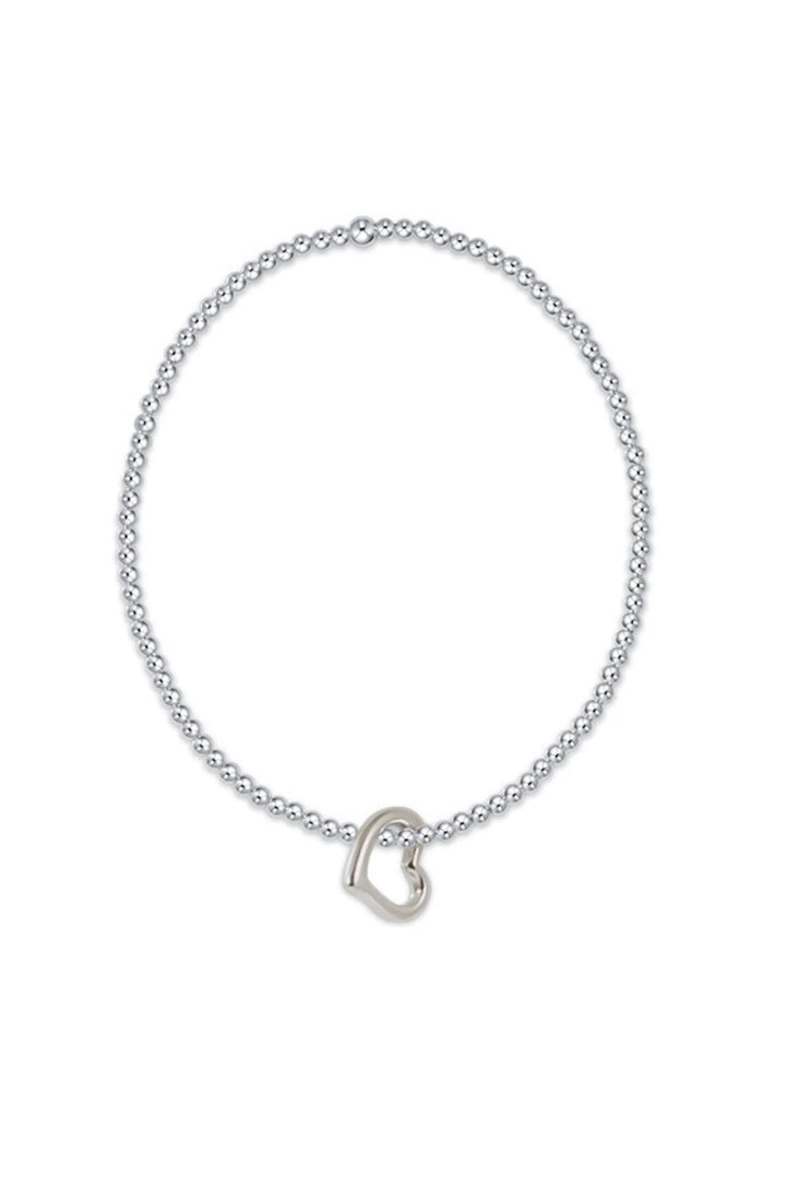 enewton Classic Sterling 2.5mm Bead Bracelet - Love Sterling Charm