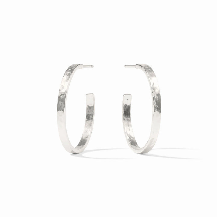Julie Vos Crescent Hoop - Silver