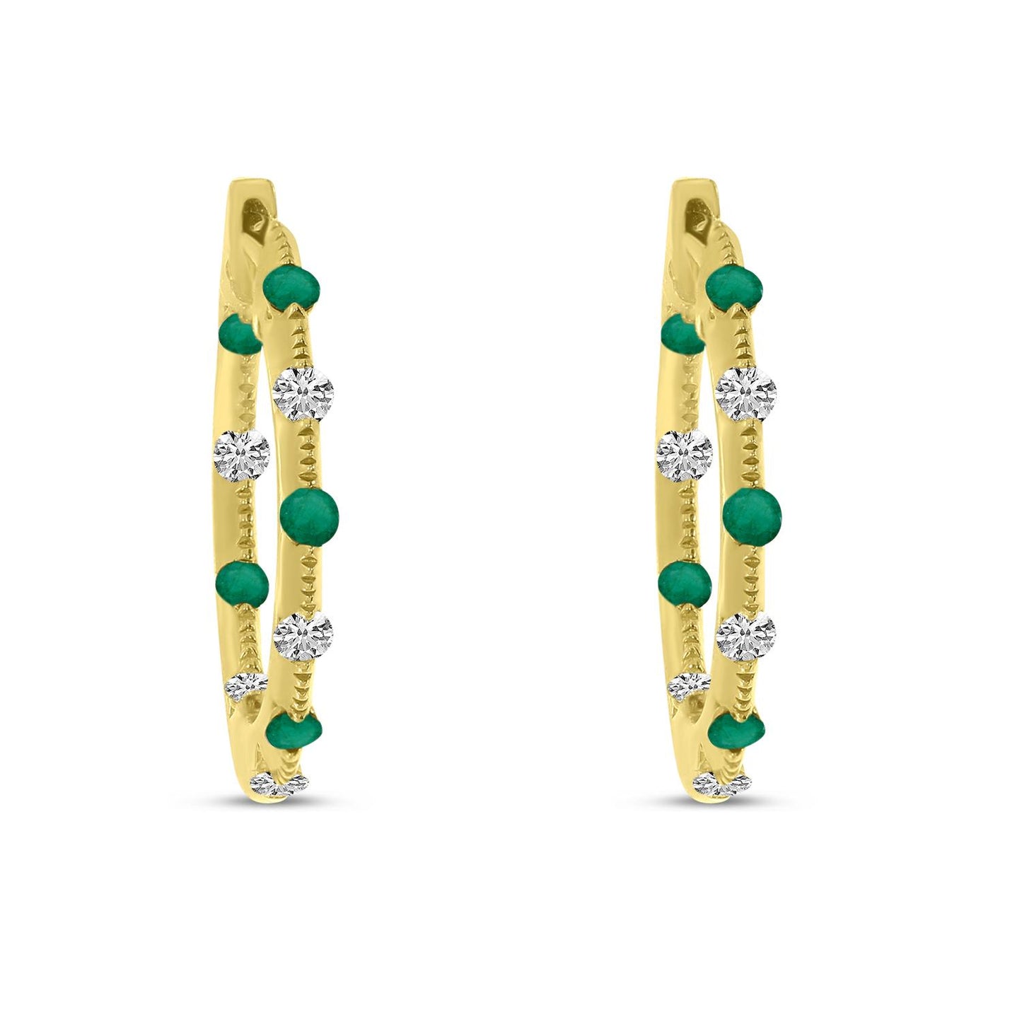 14KY Precious Hoop Earrings