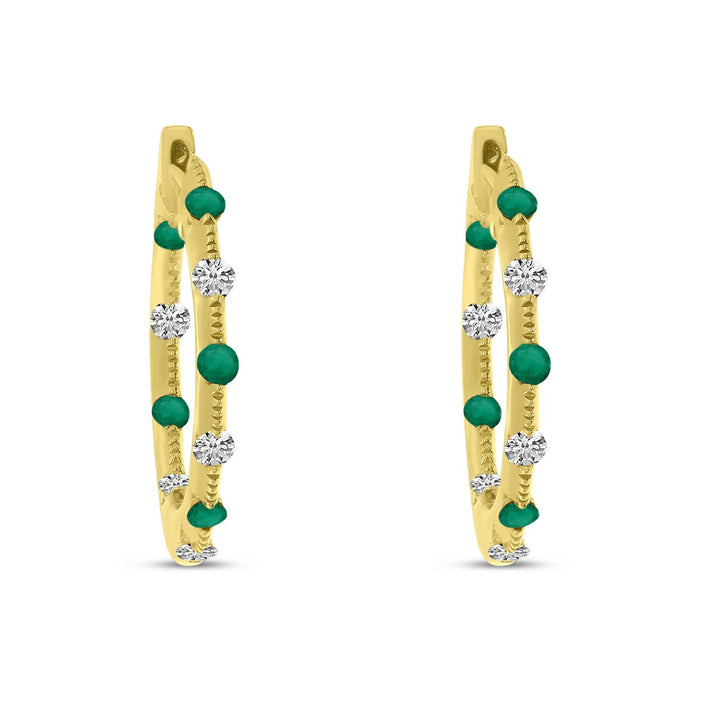 14KY Precious Hoop Earrings