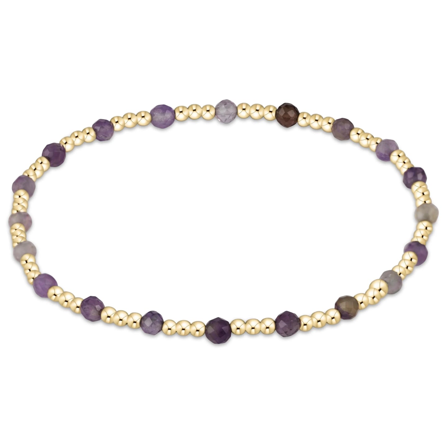 enewton Egirl Gemstone Gold Sincerity Pattern 3mm Bead Bracelet