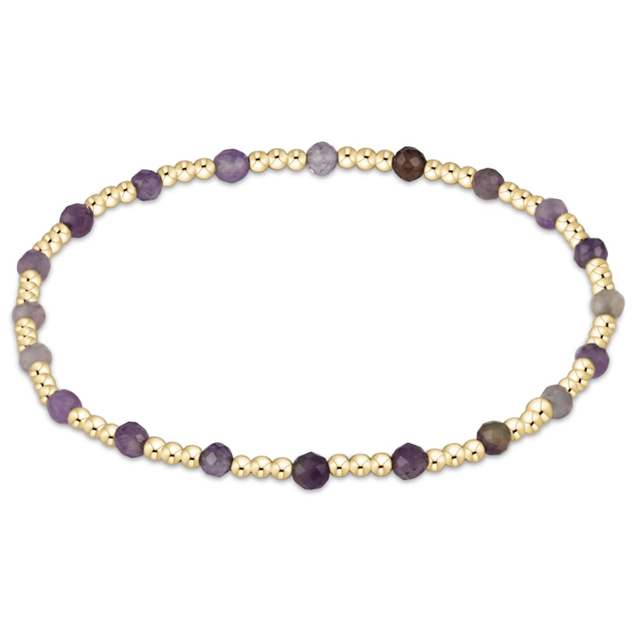 enewton Egirl Gemstone Gold Sincerity Pattern 3mm Bead Bracelet