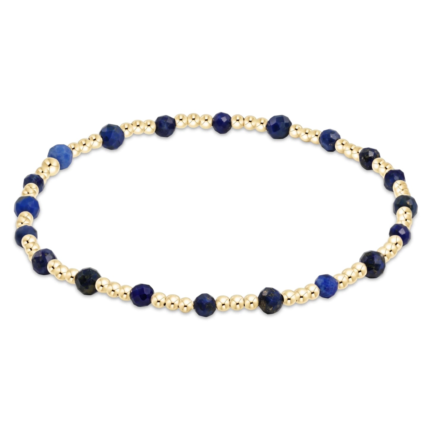 enewton Egirl Gemstone Gold Sincerity Pattern 3mm Bead Bracelet
