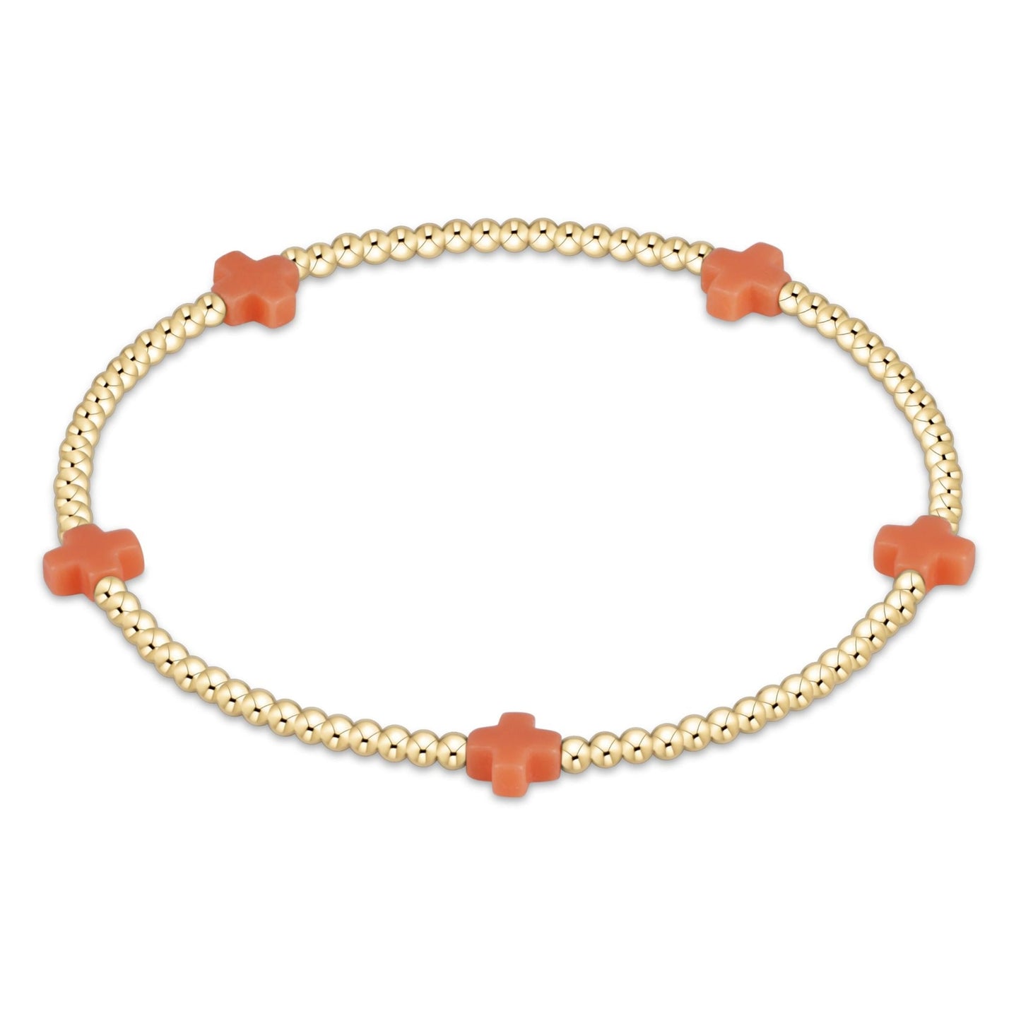 Enewton egirl Signature Cross Small 2mm Gold Bracelet