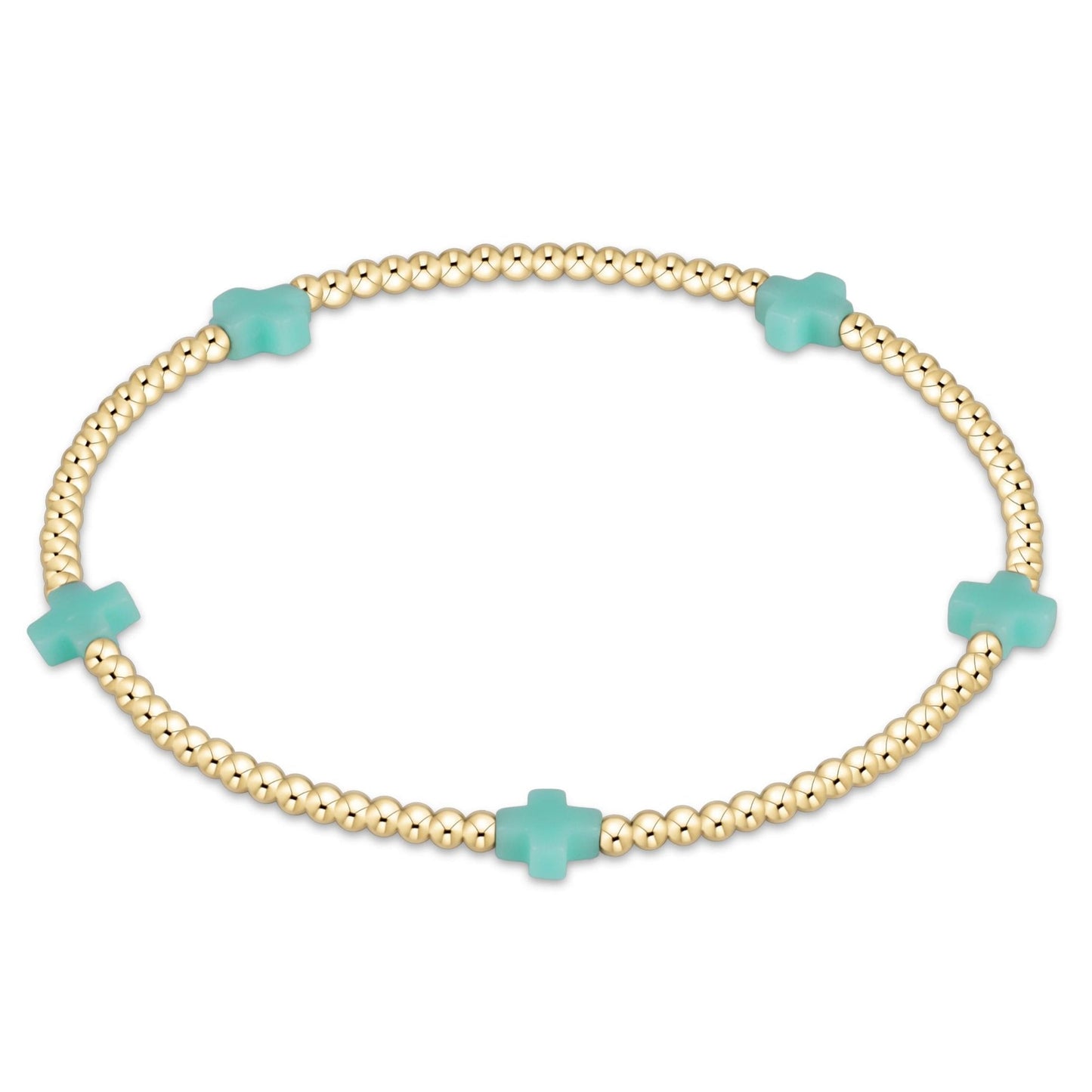 Enewton egirl Signature Cross Small 2mm Gold Bracelet