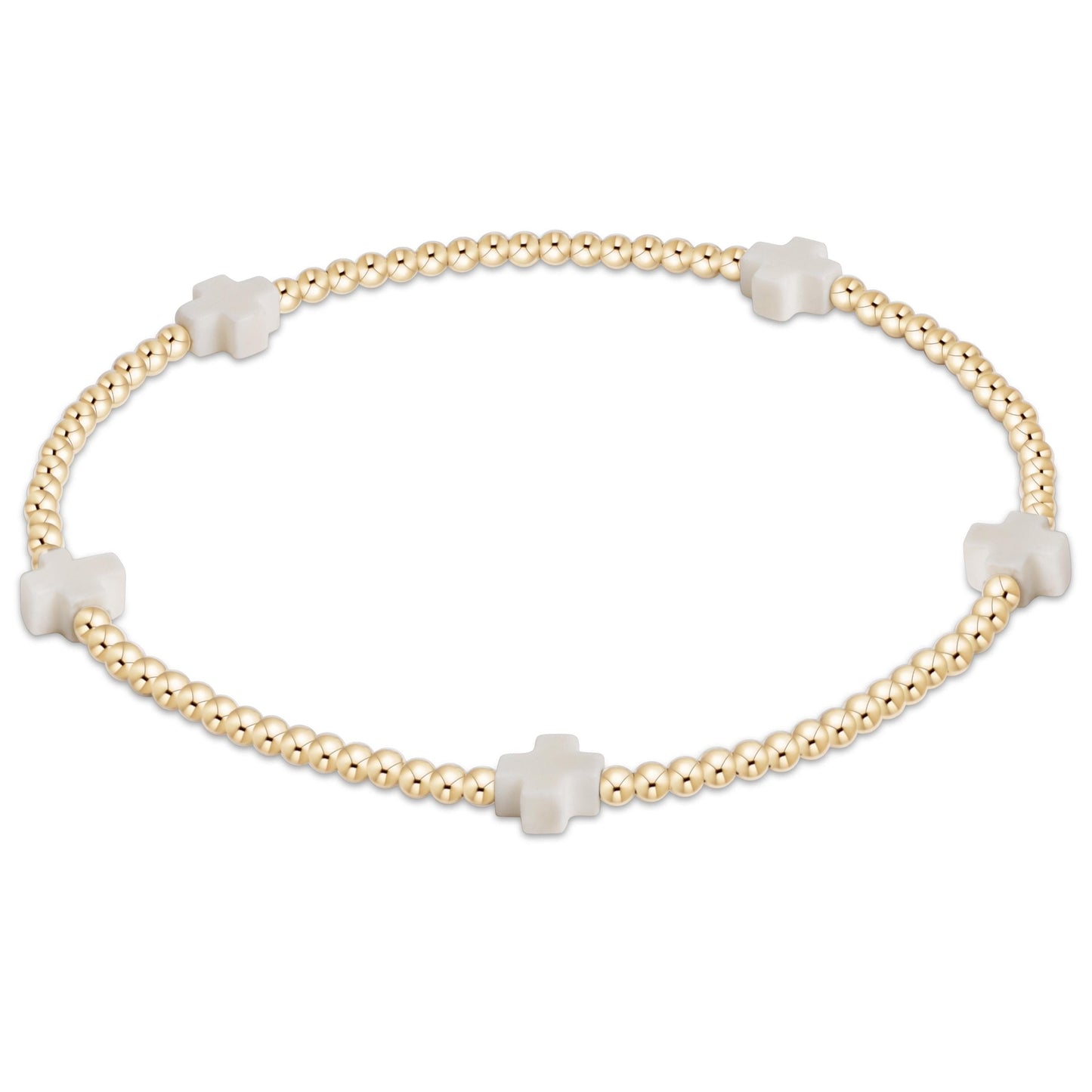 Enewton egirl Signature Cross Small 2mm Gold Bracelet