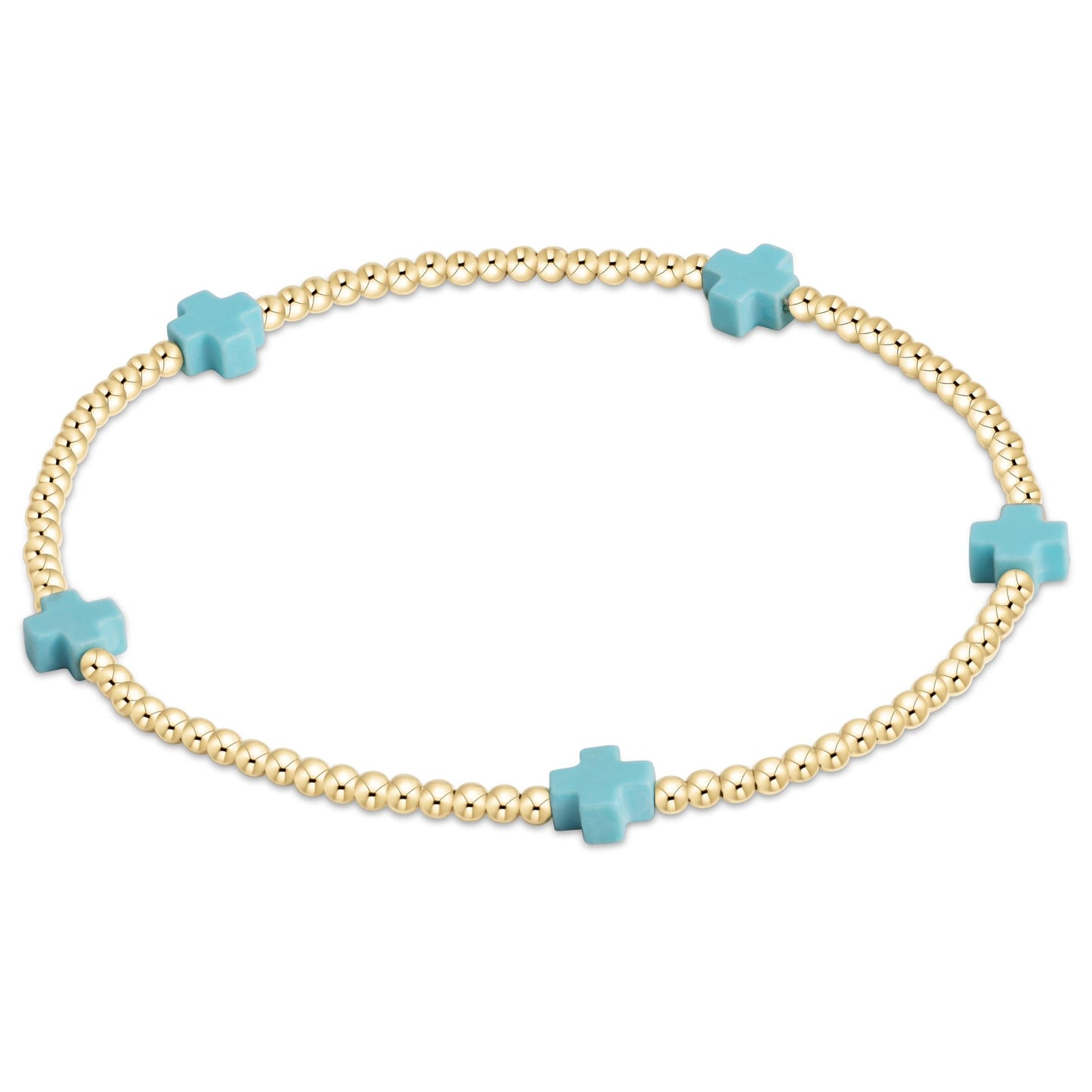 Enewton egirl Signature Cross Small 2mm Gold Bracelet