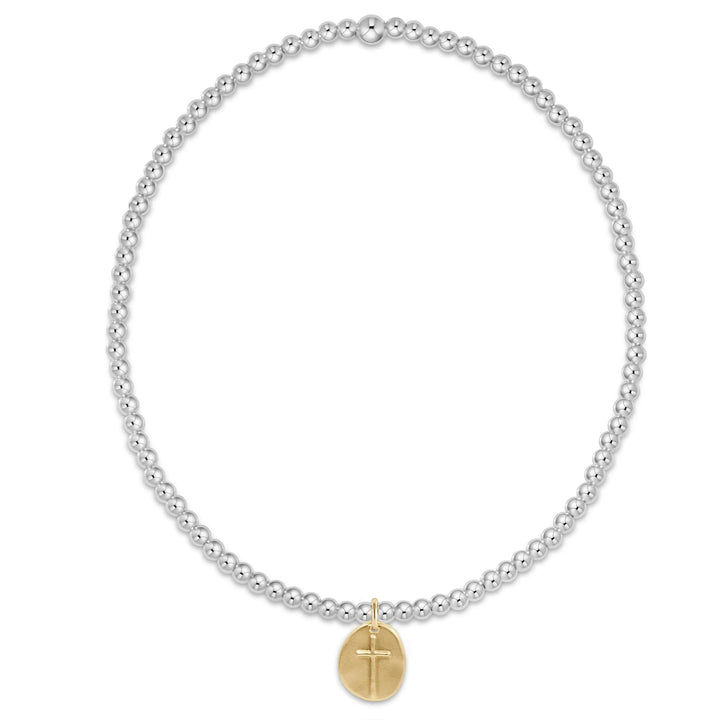 Enewton Extends Classic Mixed Metal 2mm Bracelet - Inspire Small Gold Disc