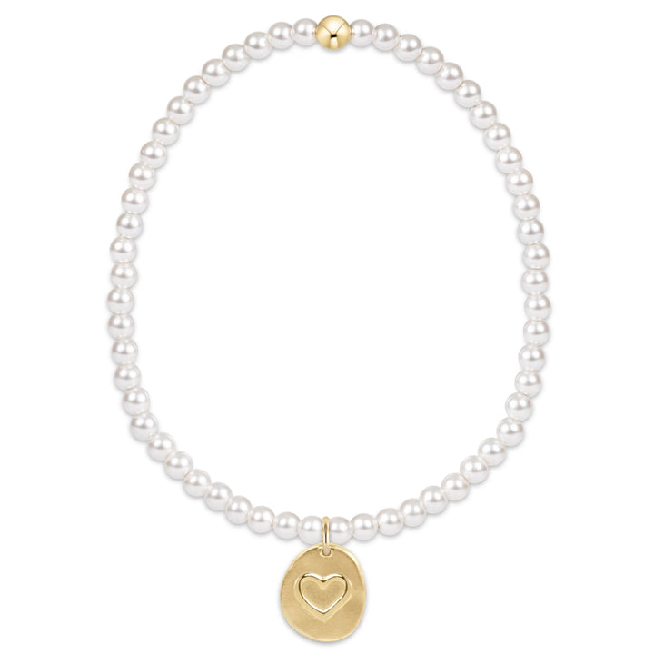 Enewton Extends Classic Pearl 3mm Bracelet - Inspire Love Small Gold Disc