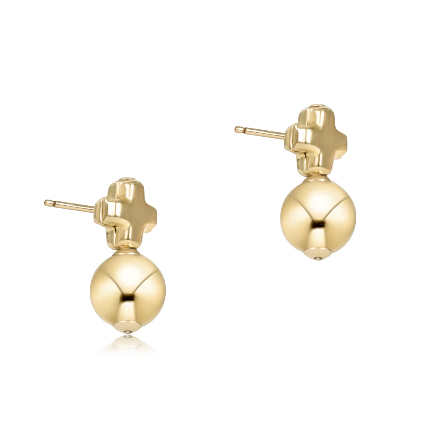 Enewton Signature Cross Small Gold Stud - Classic Gold