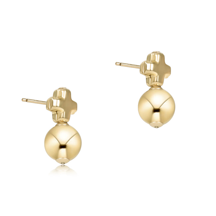 Enewton Signature Cross Small Gold Stud - Classic Gold