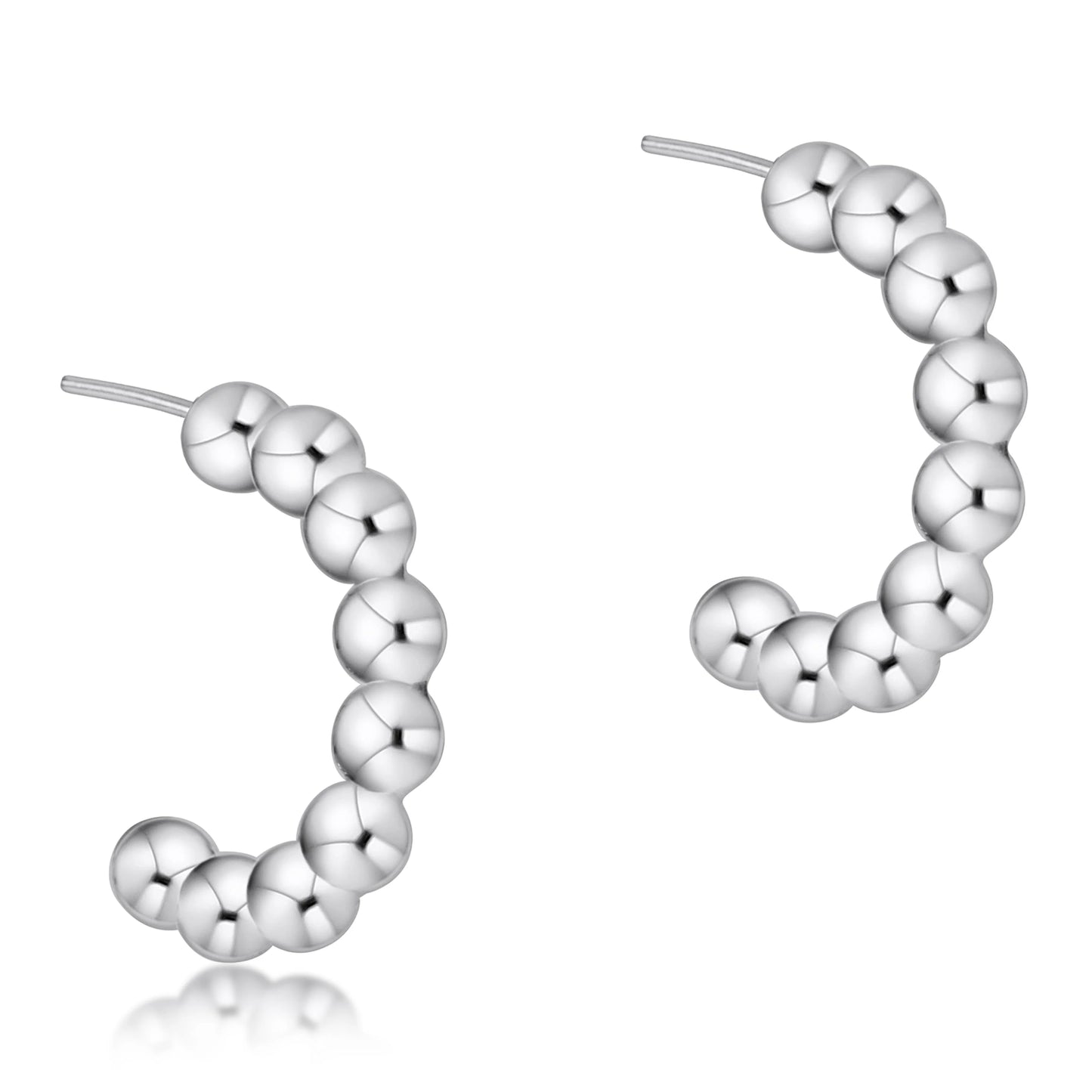 Enewton Beaded Classic 1" Post Hoop - 4mm Sterling
