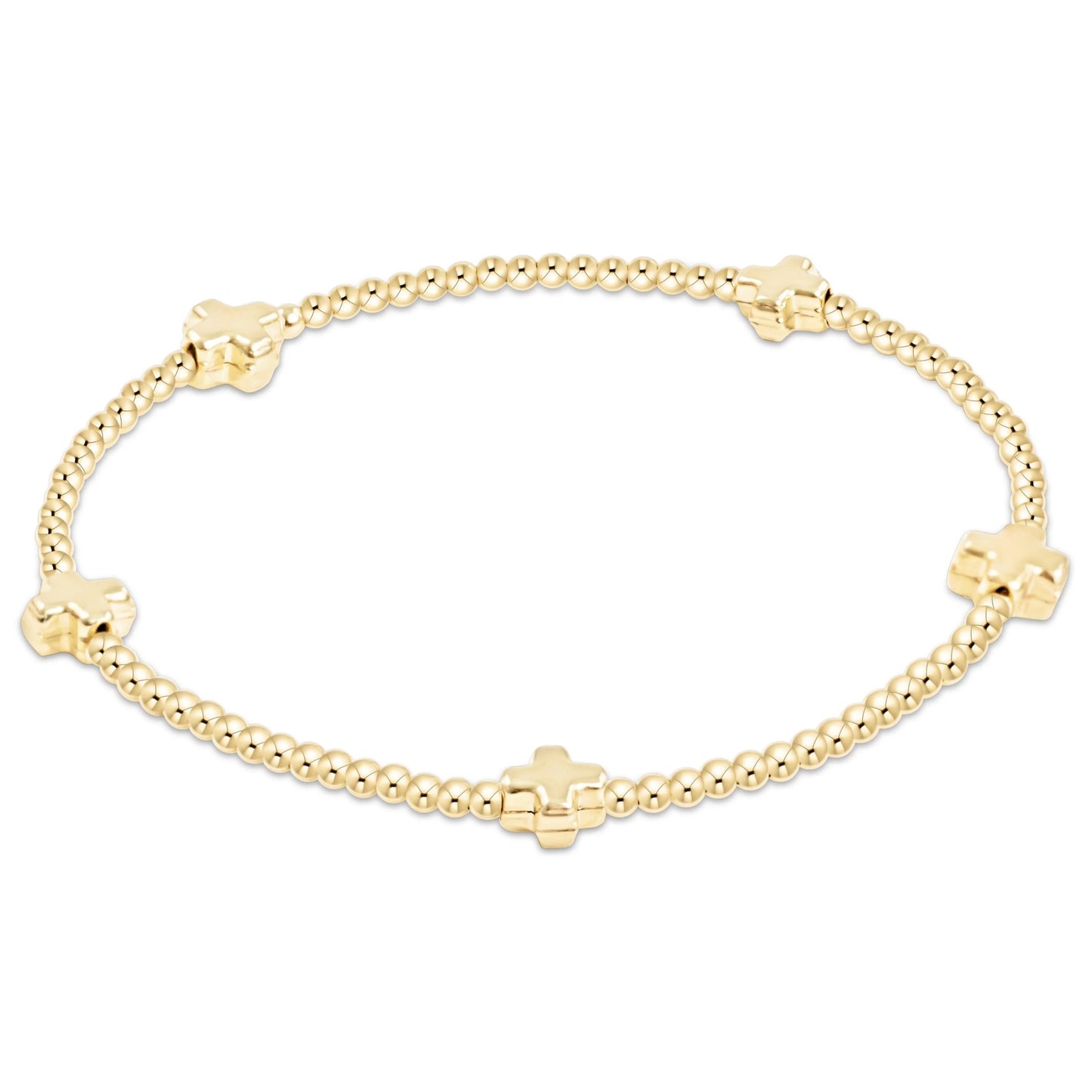 Enewton Signature Cross Small 2mm Gold Bracelet - Gold