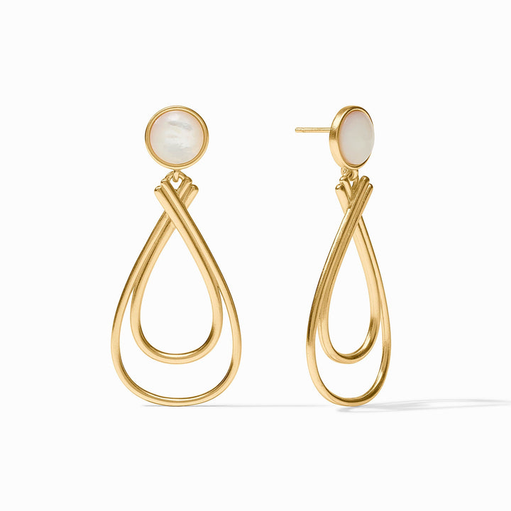 Julie Vos Essex Stone Earring - Gold