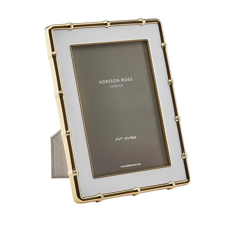Addison Ross Gold Bamboo White Enamel Frame