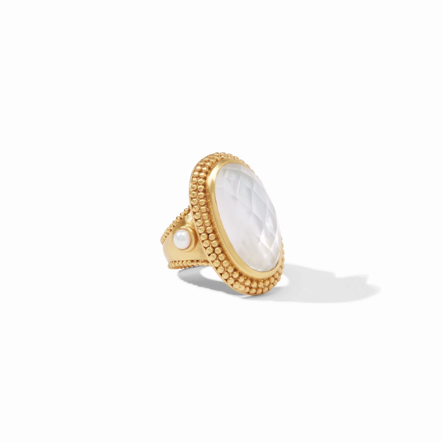 Julie Vos Flora Statement Ring, Clear Crystal