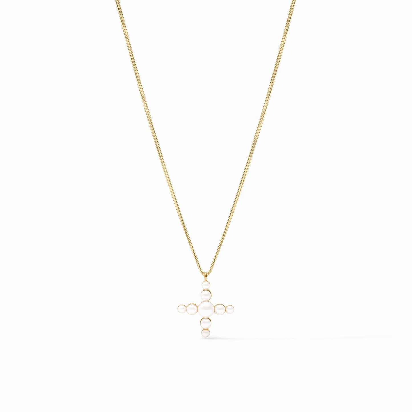 Julie Vos Gumdrop Cross Delicate Necklace