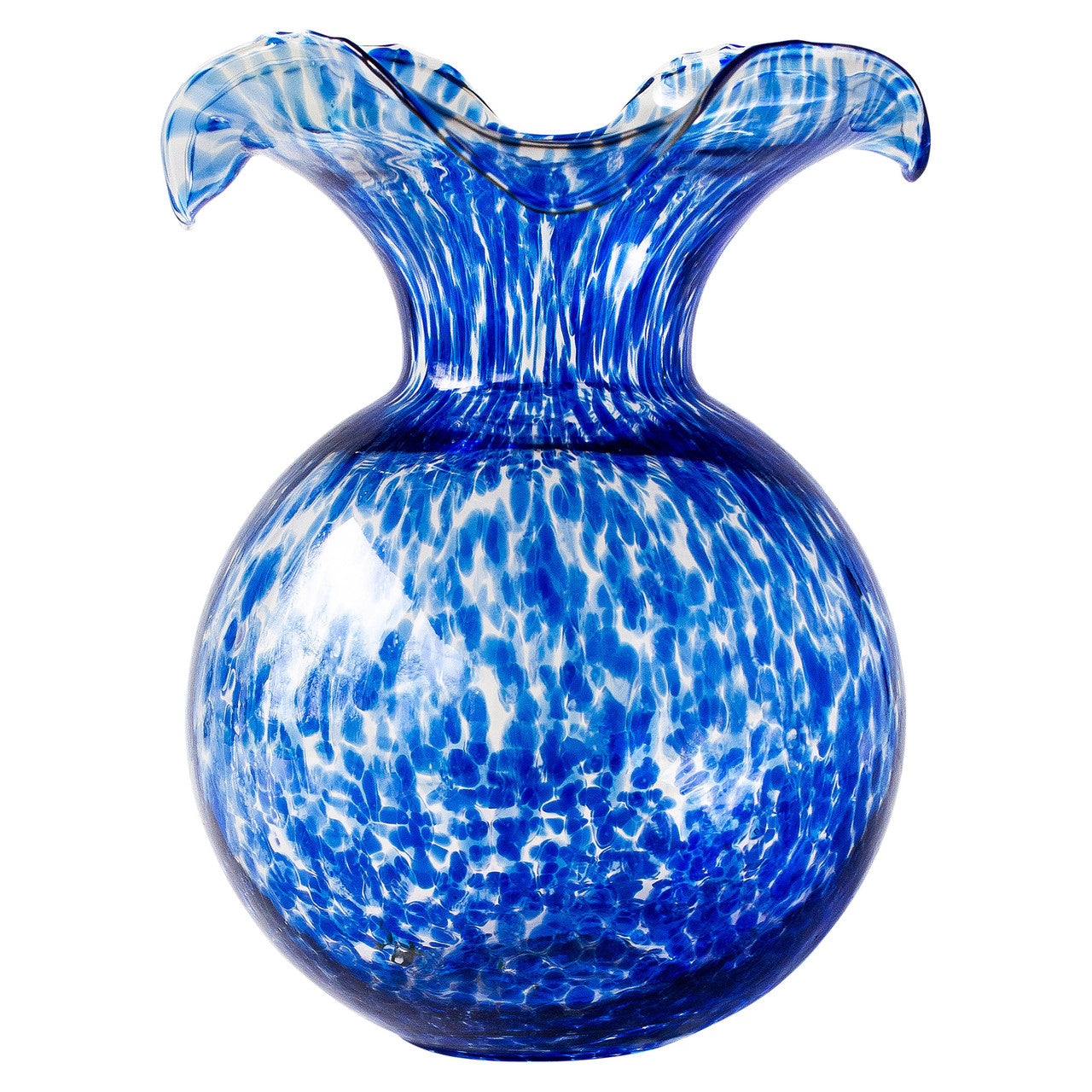 Hibiscus Glass Tortoiseshell Large Fluted Vase