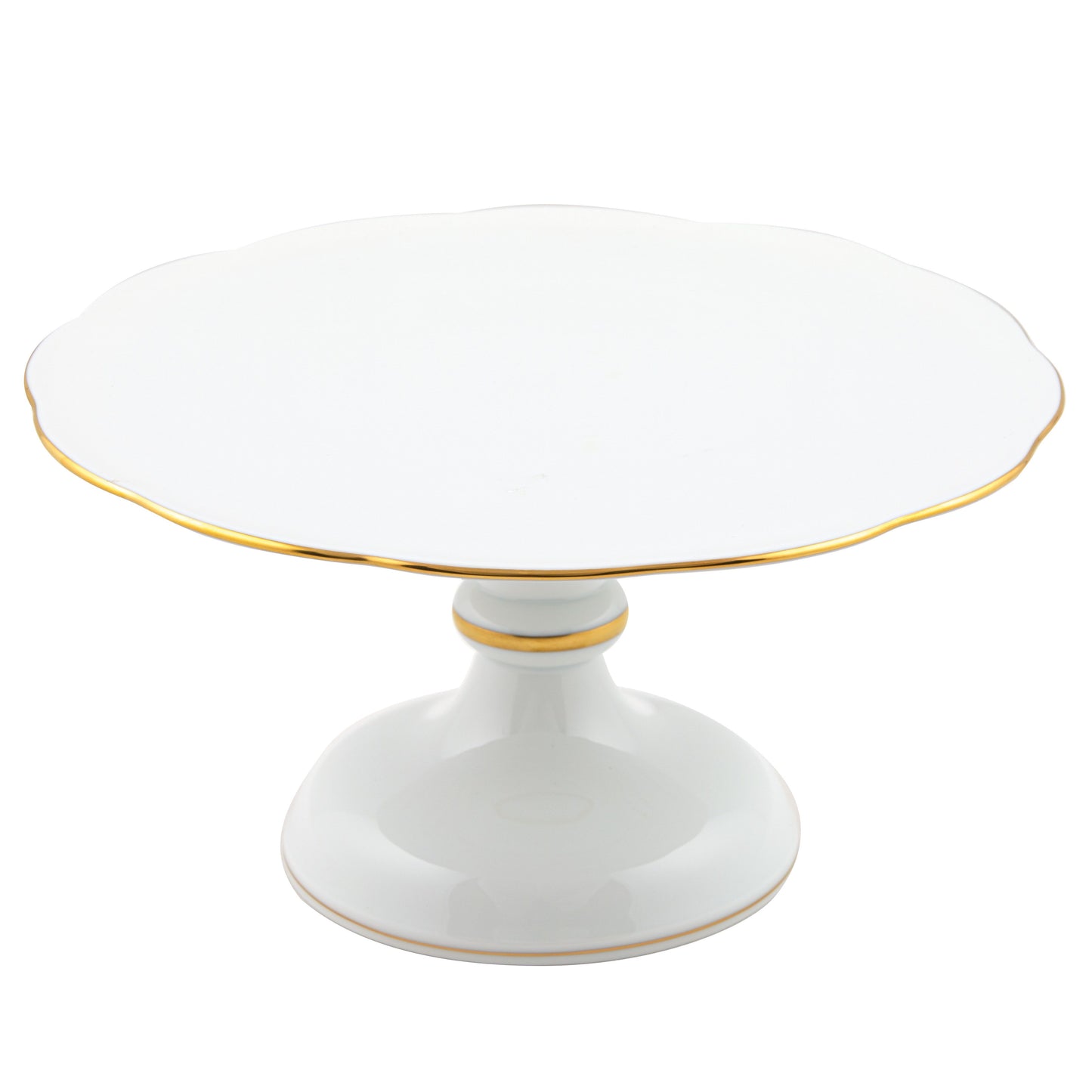 Herend Golden Edge Footed Cake Stand