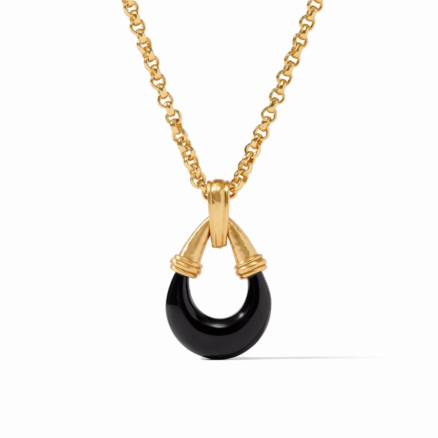 Julie Vos Havana Statement Pendant, Obsidian Black