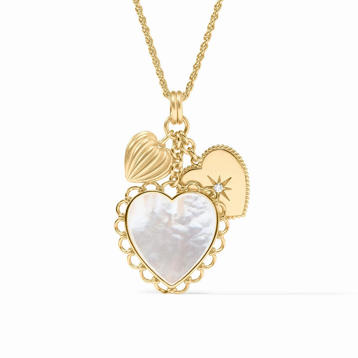 Julie Vos Heart Trio Charm Pendant