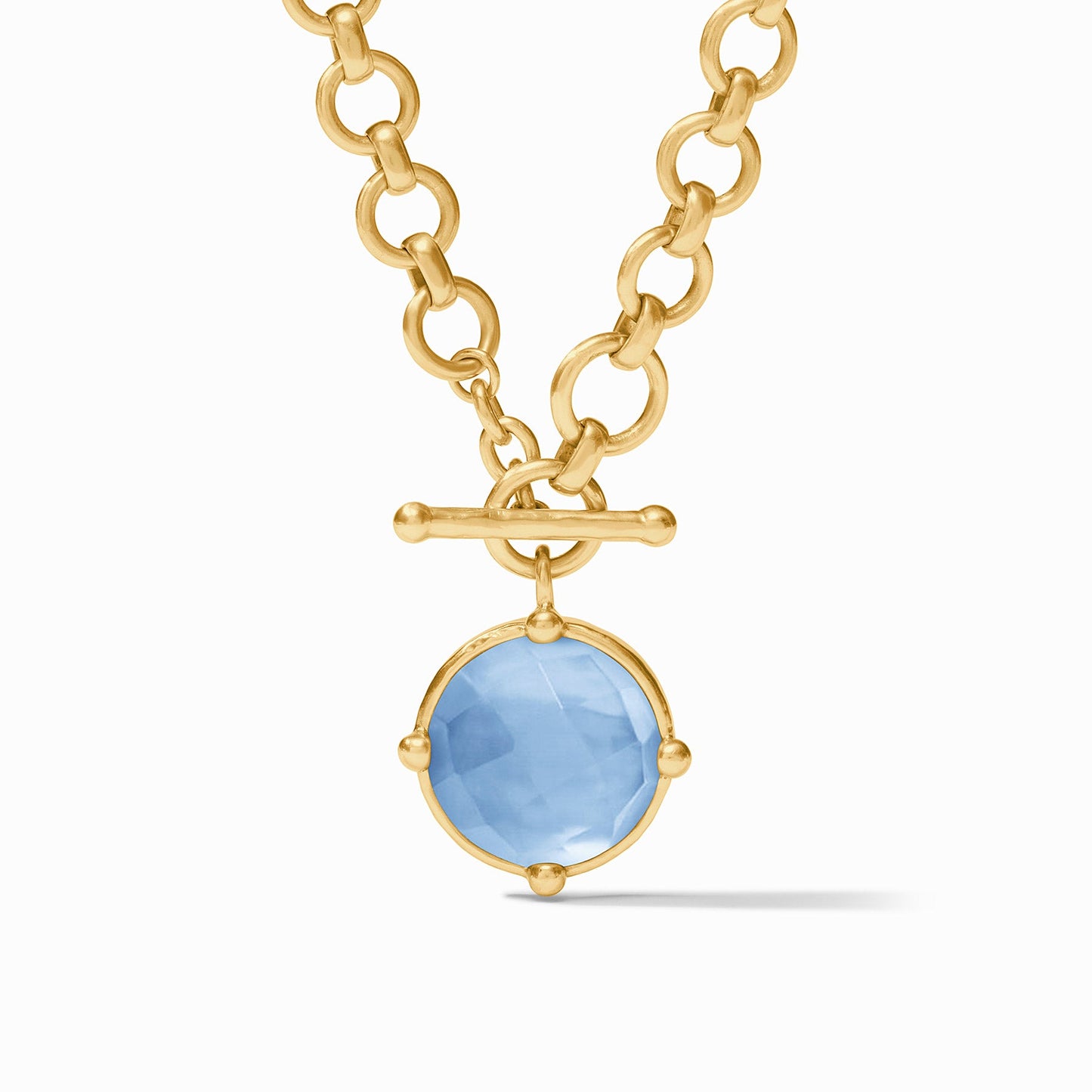 Julie Vos Honeybee Demi Necklace Chalcedony Blue