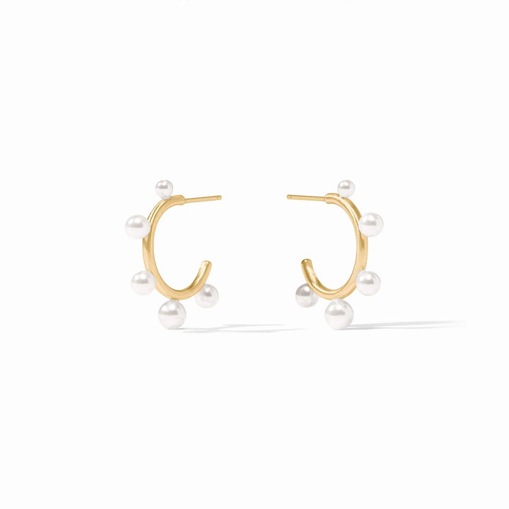 Julie Vos Hydra Stone Hoop Earring, Pearl