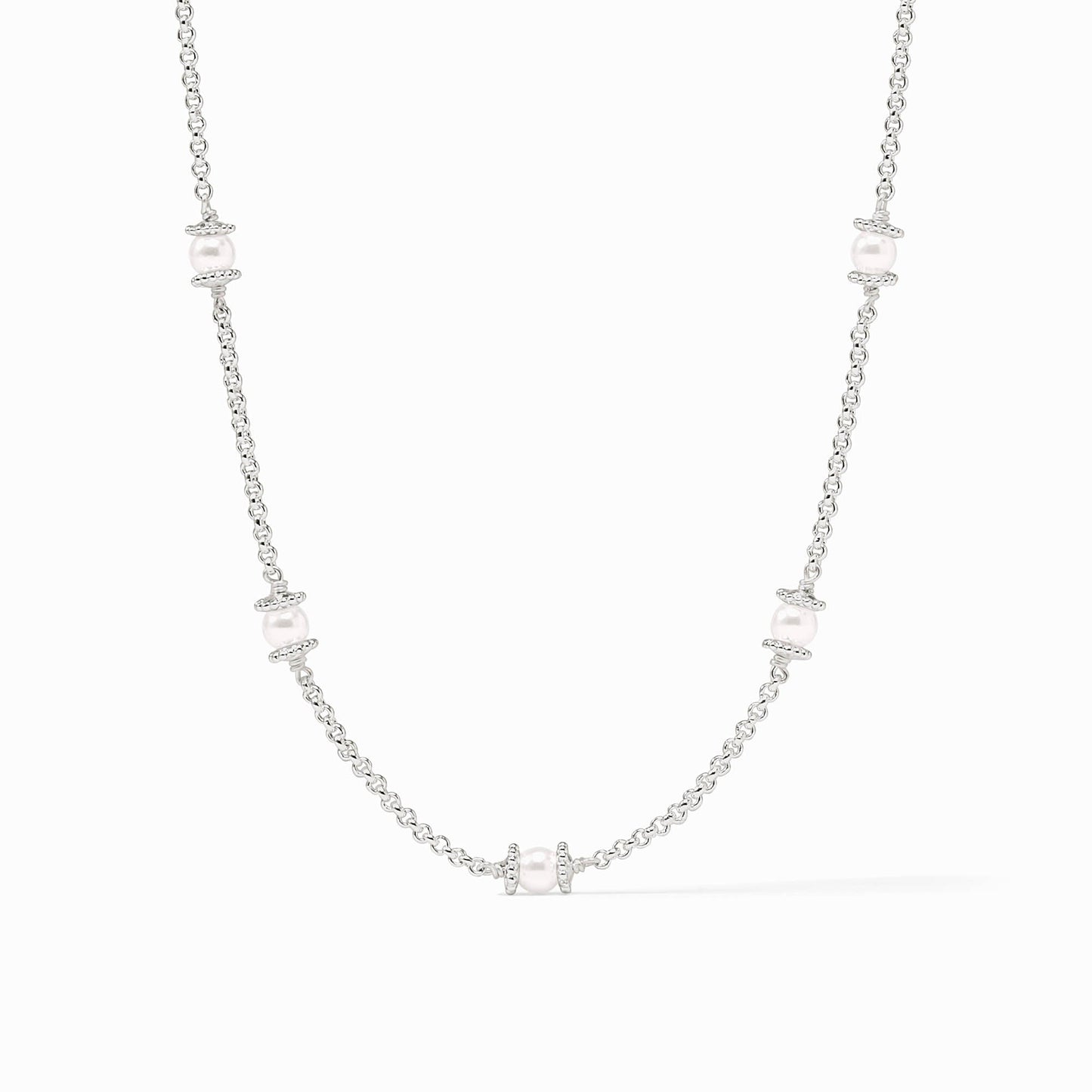 Julie Vos Hydra Delicate Station Necklace - Silver
