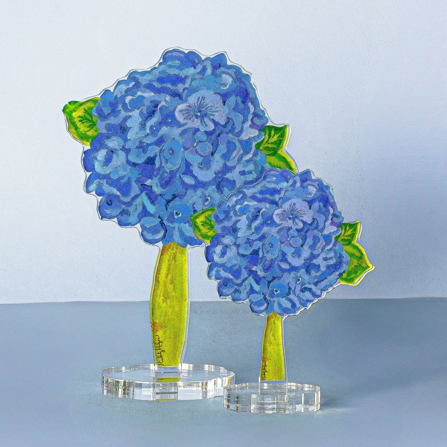 Hydrangea Royal Blue Acrylic Single Flower