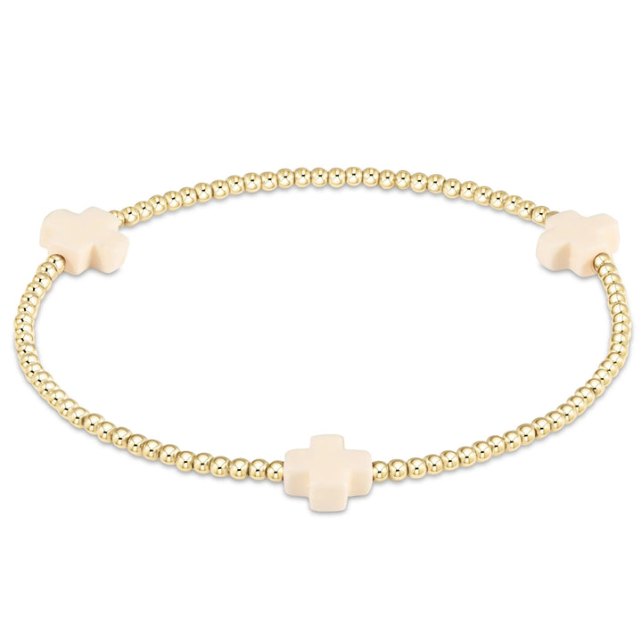 enewton egirl- Signature Cross Small 2mm Bead Bracelet