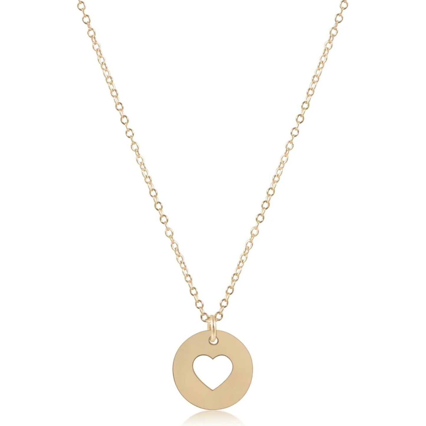 enewton 16" Necklace Gold - Love Gold Disc